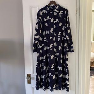 Maxi dress with face print